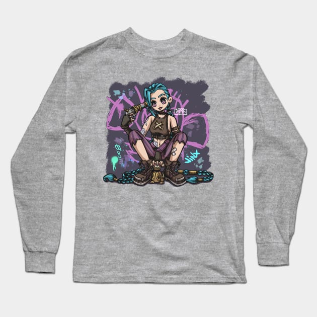 jinx Long Sleeve T-Shirt by Angi.Laguado